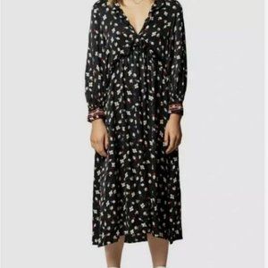 Zadig & Voltaire Reacty Long Sleeve Floral Midi Dress